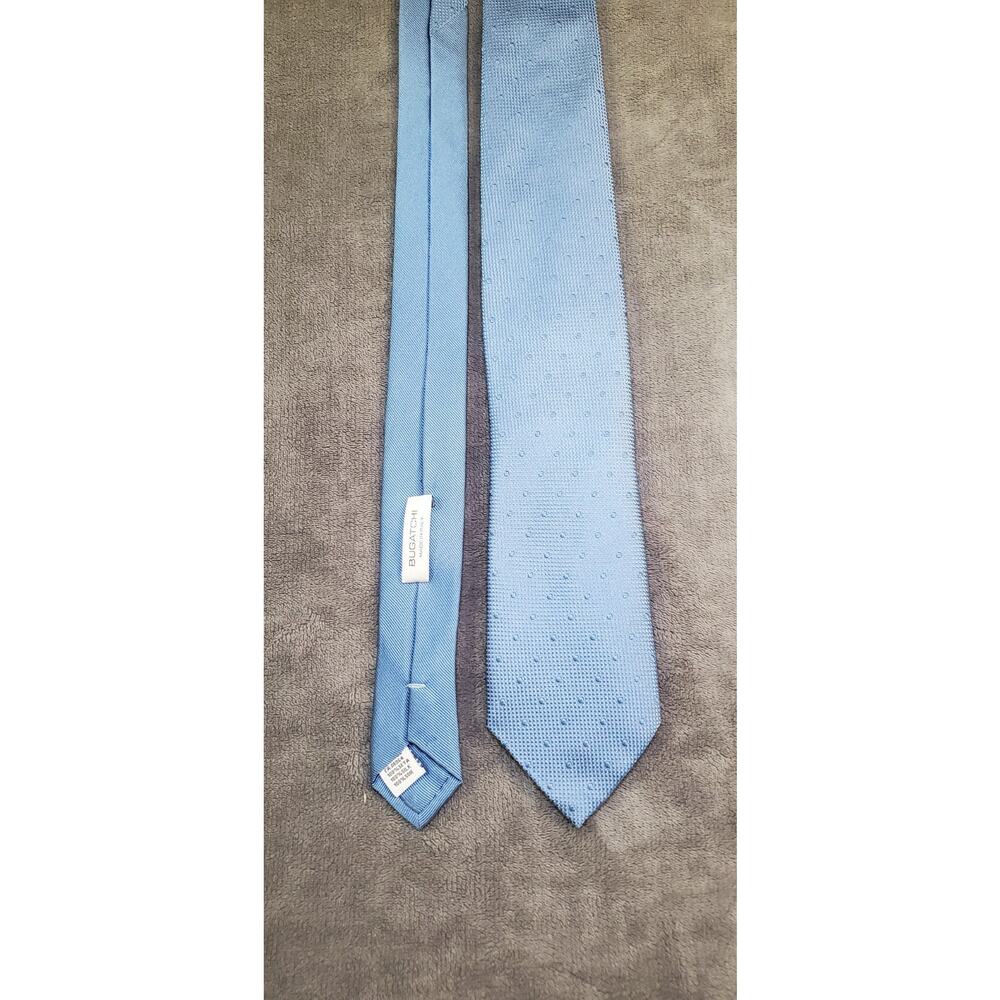 BUGATCHI MADE IN ITALY BLUE TIE 100% SILK C26-114